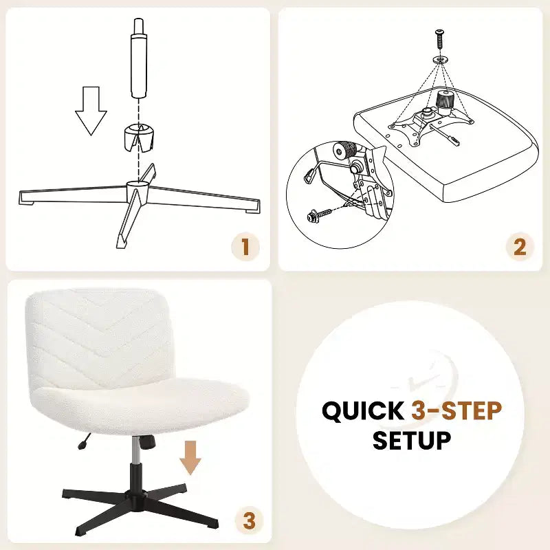 Chaise de bureau pivotante en tissu, Chaise de bureau sans accoudoirs pour bureau à domicile