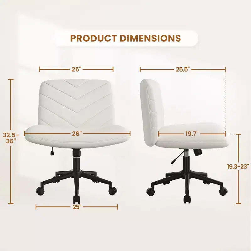 Chaise de bureau pivotante en tissu, Chaise de bureau sans accoudoirs pour bureau à domicile