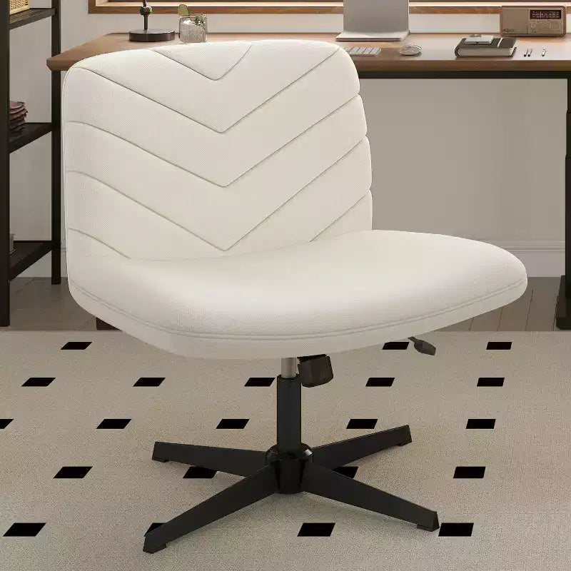 Chaise de bureau pivotante en tissu, Chaise de bureau sans accoudoirs pour bureau à domicile
