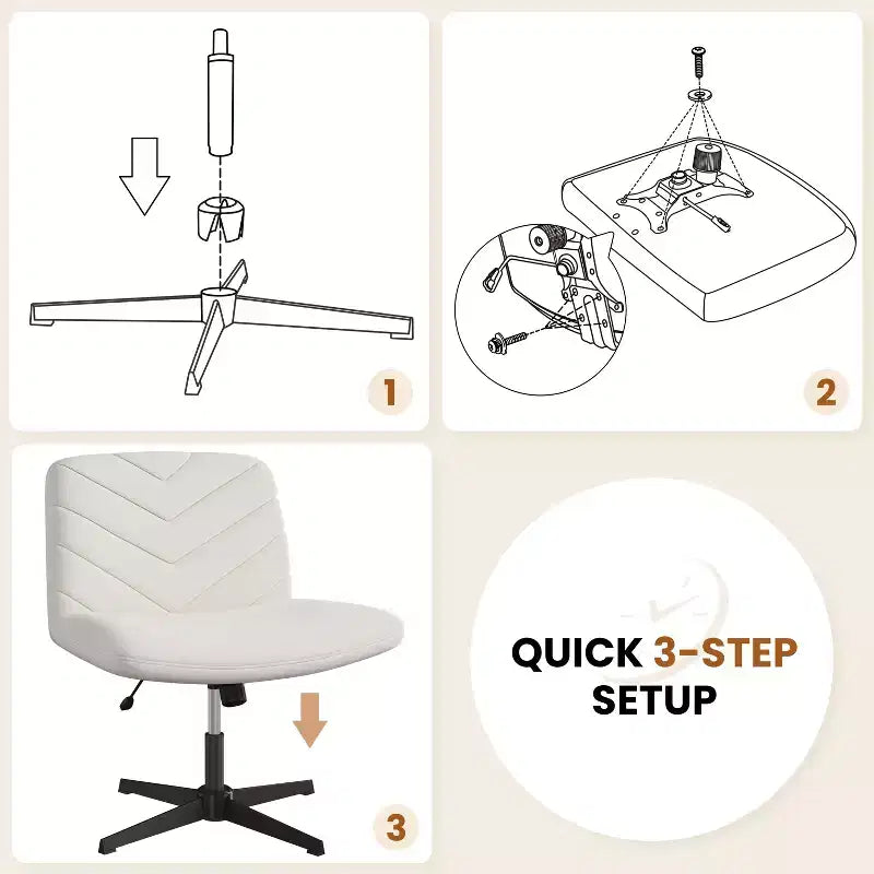 Chaise de bureau pivotante en tissu, Chaise de bureau sans accoudoirs pour bureau à domicile