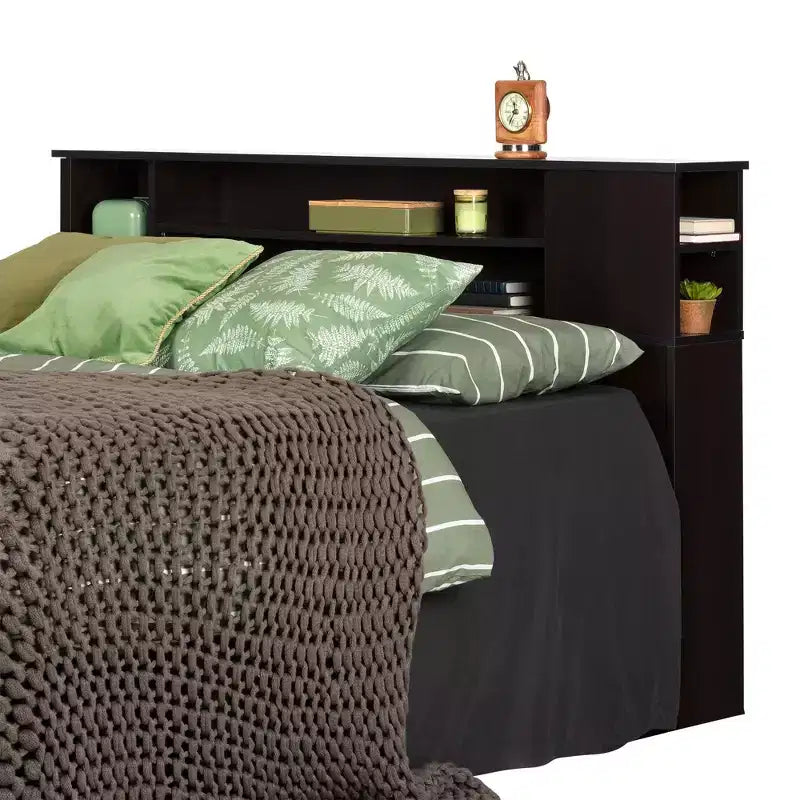 Tête de lit bibliothèque double/grand lit pour enfants, bois, écologique