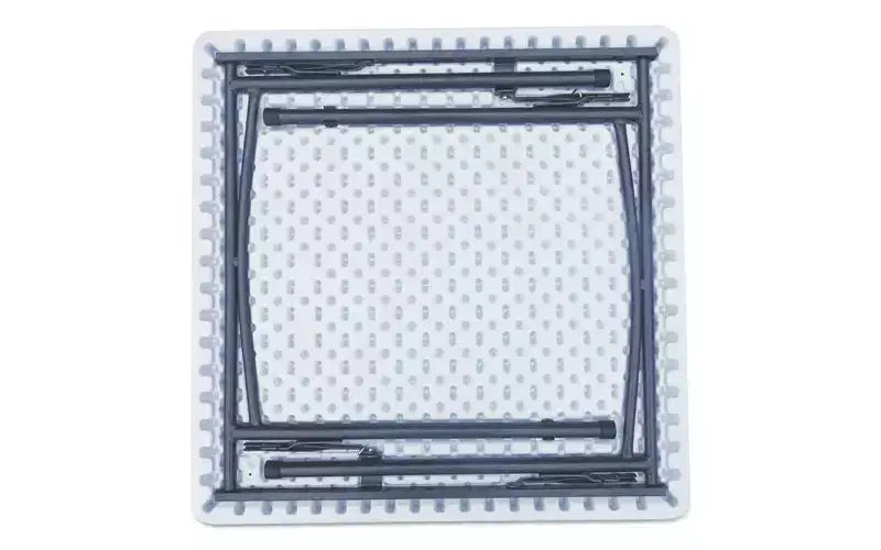 Table carrée pliable en plastique, 36W x 36D x 29.25H, Blanche