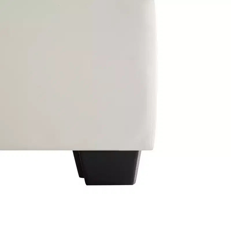 Pouf carré en similicuir avec rangement, repose-pieds, table basse pour salon