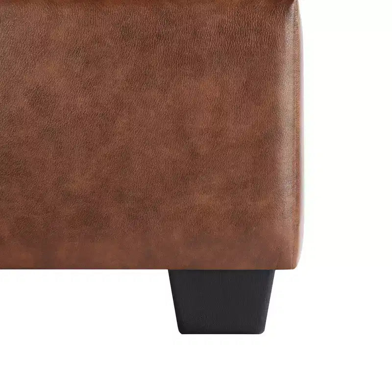 Pouf carré en similicuir avec rangement, repose-pieds, table basse pour salon