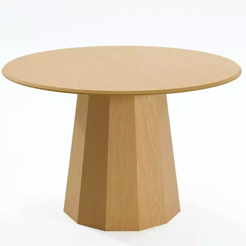 Table de salle à manger ronde de 46 pouces en bois massif, 4 places, table de cuisine avec pieds en rotin tressé