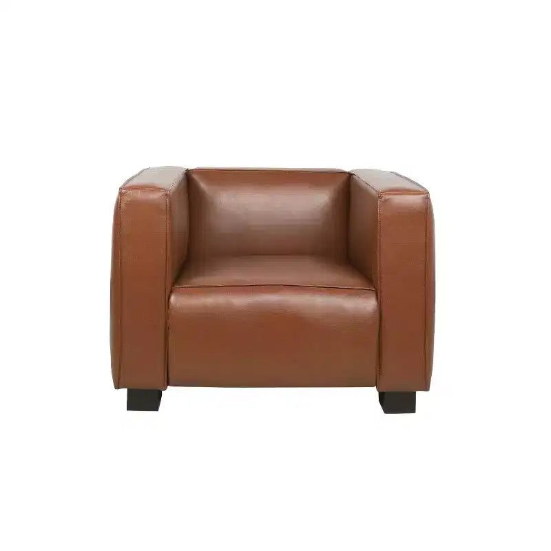 GDFStudio Minkler Contemporary Faux Leather Club Chair