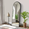 Wooden Right-Angled Arch Full-Length Mirror