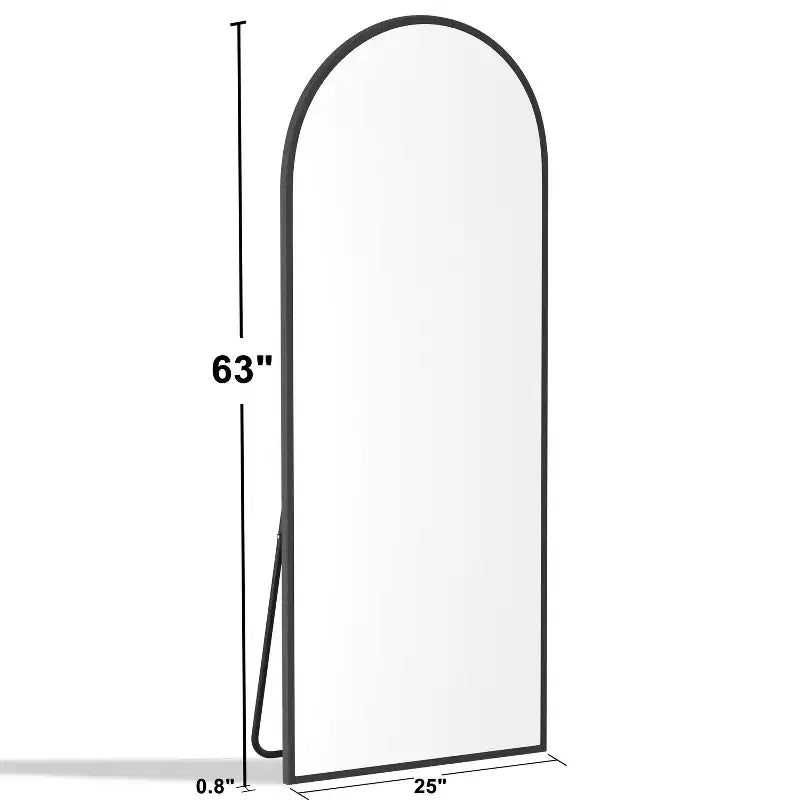 Miroir sur pied en bois à angle droit