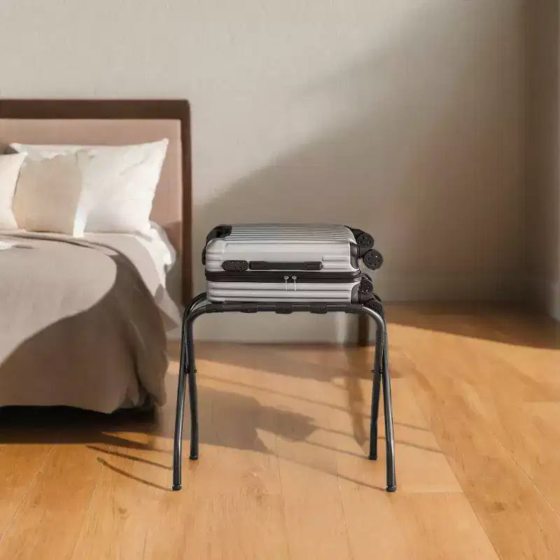 Porte-bagages, porte-valises, porte-bagages, cadre en acier pliable, facile à monter, supporte jusqu'à 50 kg, pour chambre d'hôtel