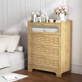 Commode Verticale de Ferme avec 4 Tiroirs et Poignées Dorées, 105 cm H