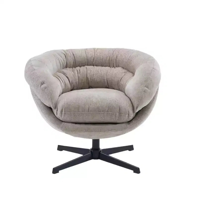 Fauteuil pivotant en chenille avec pieds en métal