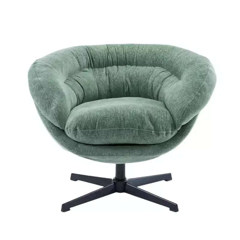 Fauteuil pivotant en chenille avec pieds en métal
