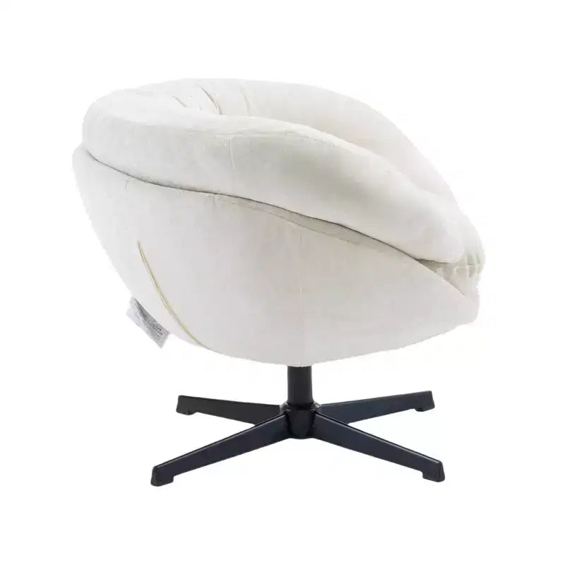 Fauteuil pivotant en chenille avec pieds en métal