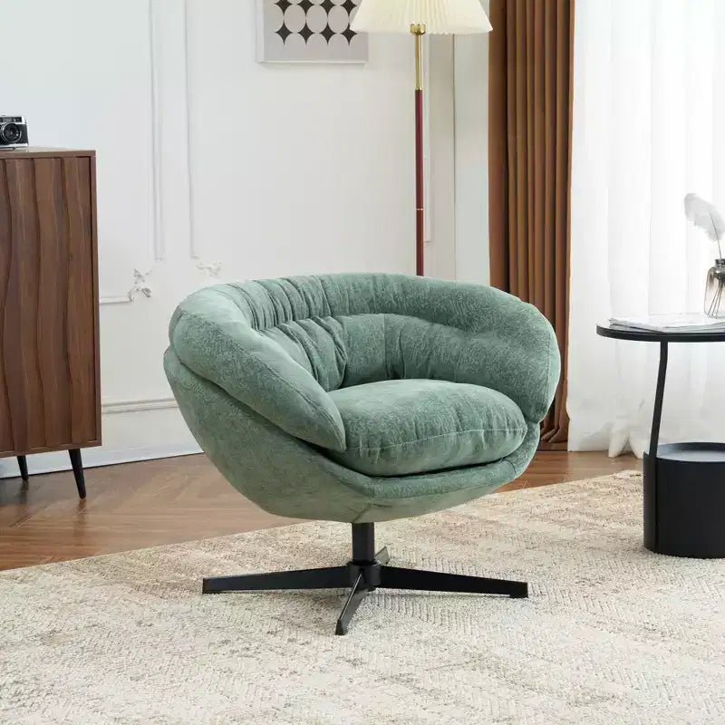 Fauteuil pivotant en chenille avec pieds en métal
