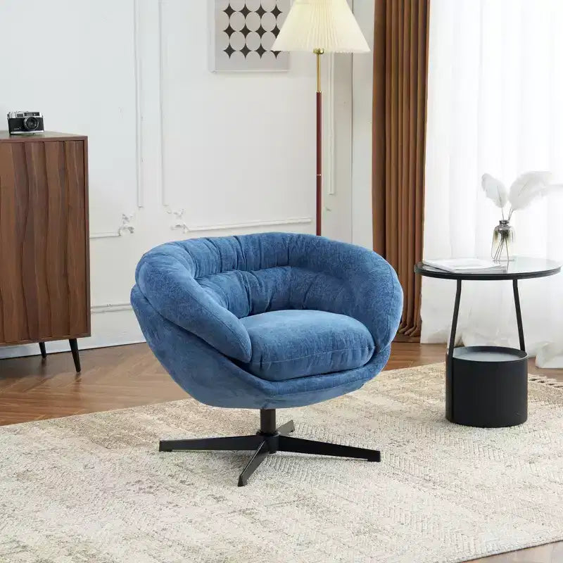 Fauteuil pivotant en chenille avec pieds en métal