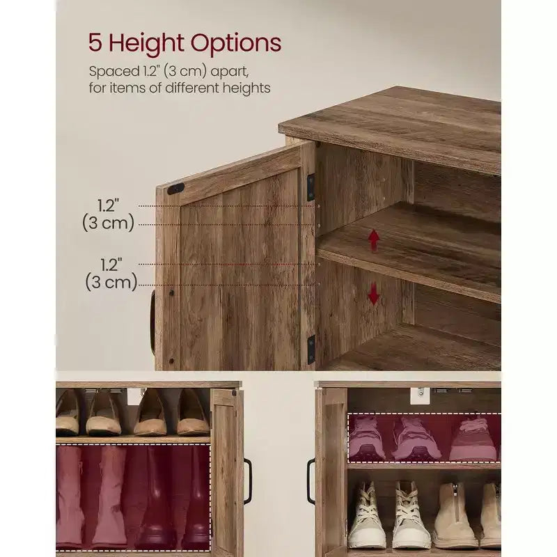 Meuble à chaussures, organisateur de rangement à 3 niveaux, étagère à chaussures, meuble autoportant avec étagère réglable en hauteur, 35 x 120 x 70 cm