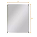 30x40 Black Rectangular Wall Mirror: Metal Frame, Vanity, Dressing - Ideal for Bath, Living, Bed