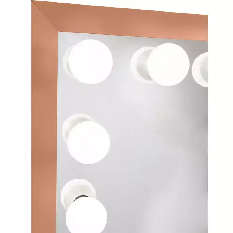Miroir de courtoisie LED style Hollywood avec haut-parleur Bluetooth et variateur d'intensité