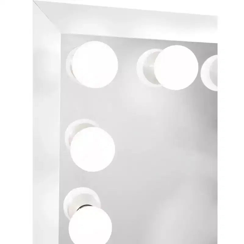 Miroir de courtoisie LED style Hollywood avec haut-parleur Bluetooth et variateur d'intensité