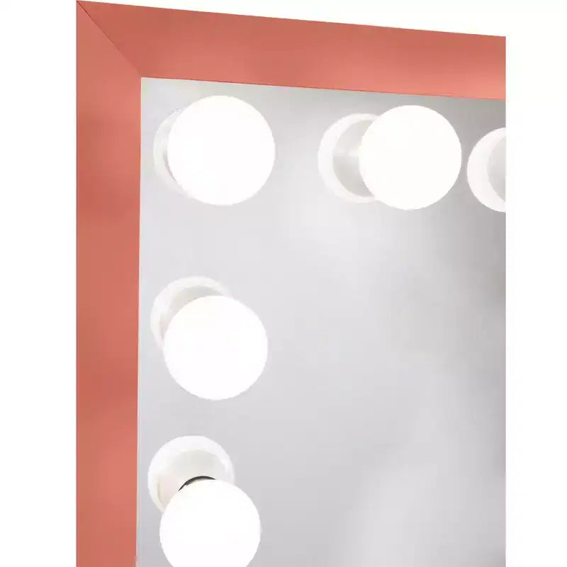 Miroir de courtoisie LED style Hollywood avec haut-parleur Bluetooth et variateur d'intensité