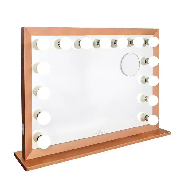 Miroir de courtoisie LED style Hollywood avec haut-parleur Bluetooth et variateur d'intensité