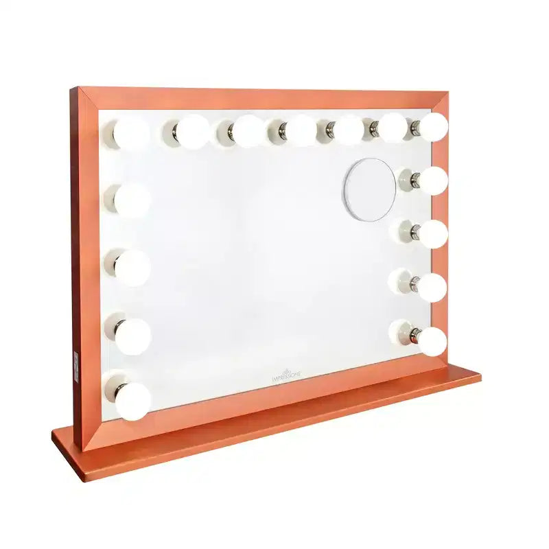 Miroir de courtoisie LED style Hollywood avec haut-parleur Bluetooth et variateur d'intensité