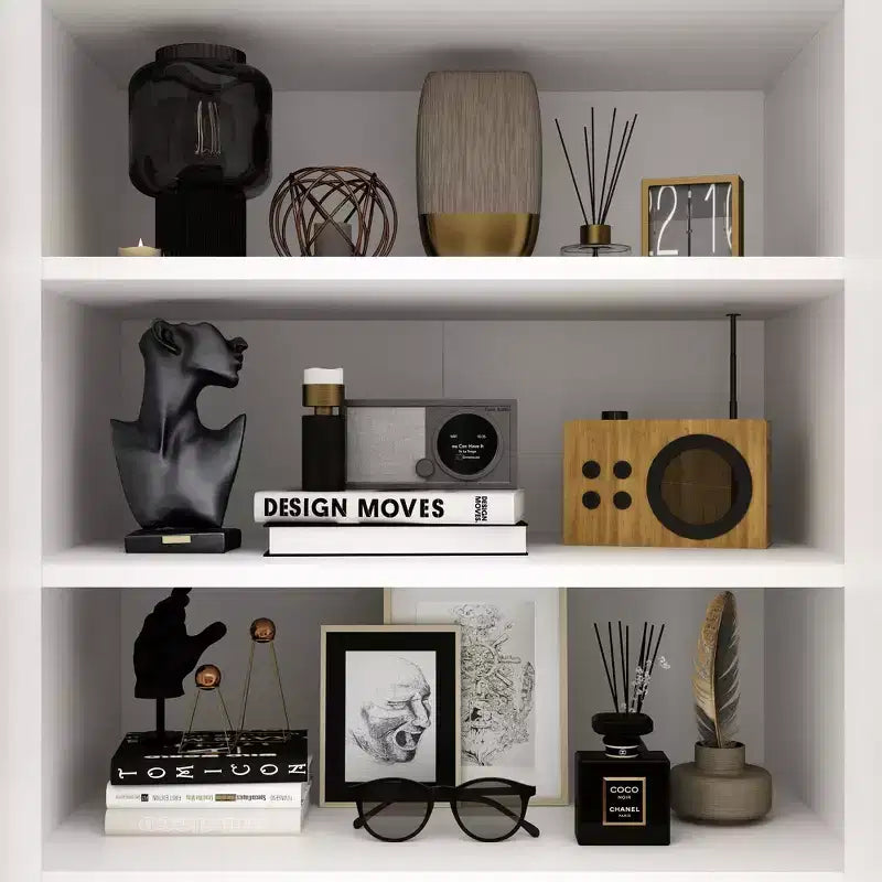 Meuble à chaussures vertical à double porte avec 8 étagères, Armoire de rangement