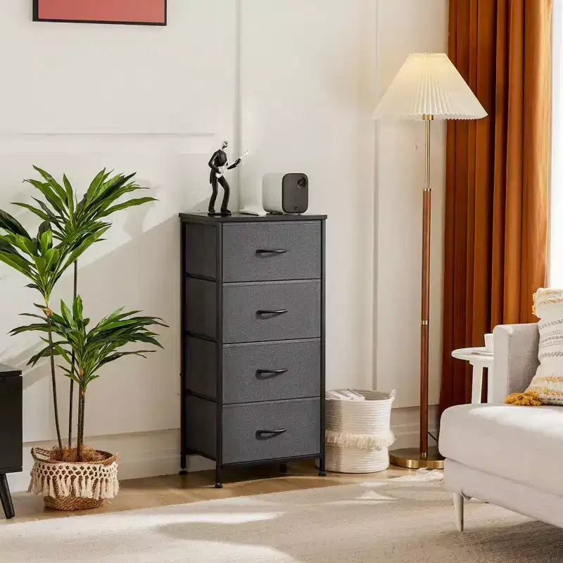 Wood Top Metal Dresser: 7 Drawers