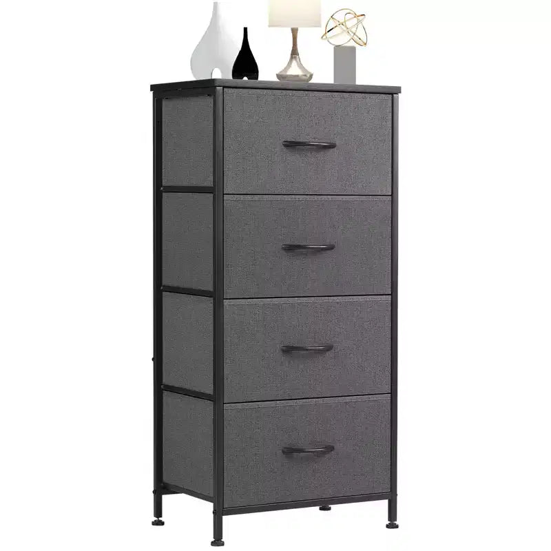 Commode en métal à plateau en bois : 7 tiroirs