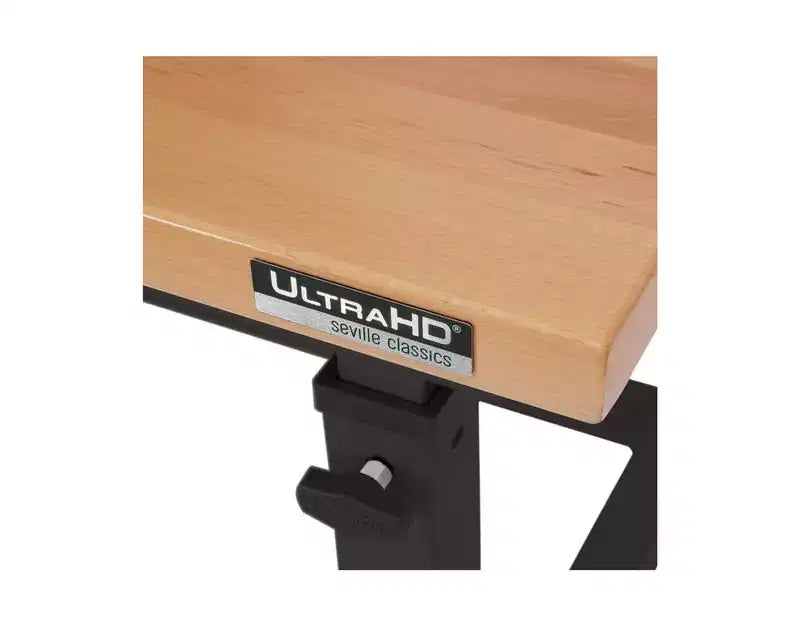 Table d'établi robuste de 152 cm de hauteur réglable avec plateau en bois