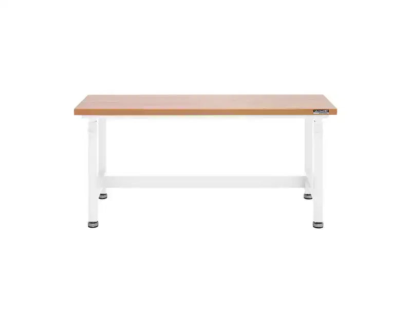 Table d'établi robuste de 152 cm de hauteur réglable avec plateau en bois