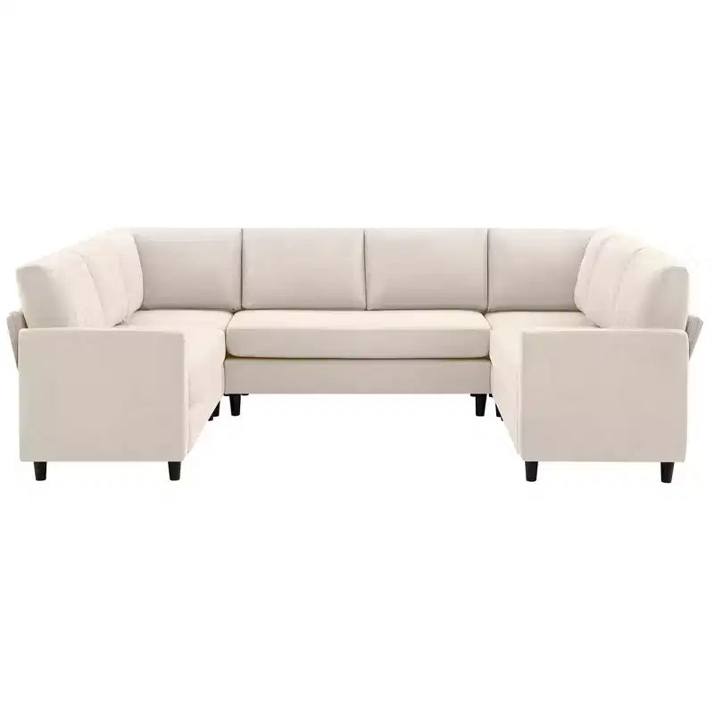 Hyleory Middle U Shaped Sofa, Large 8 Seater sofa,Breathable Soft Fabric