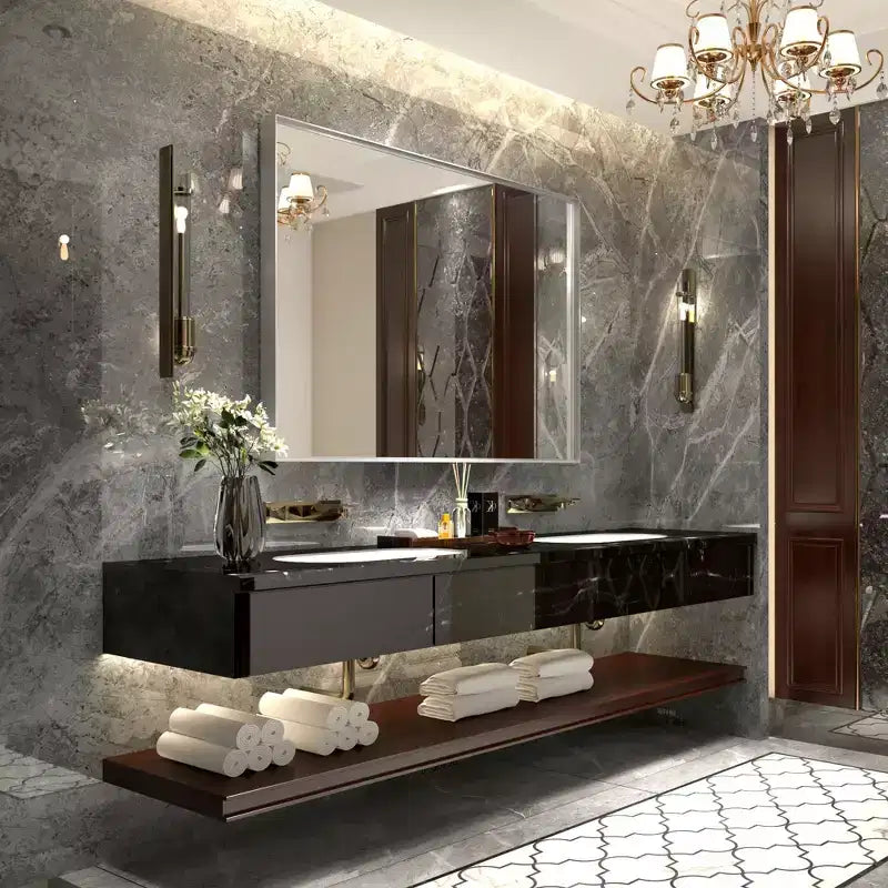 40x30 Silver Beveled Bathroom Mirror: Square Angle Frame, Wall Mounted, Horizontal/Vertical