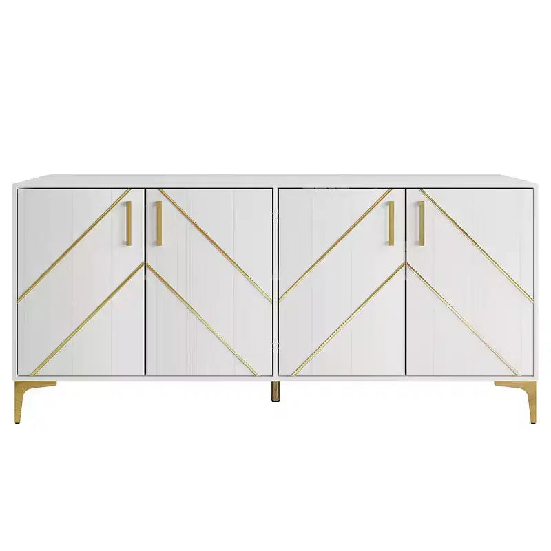 Buffet moderne avec des accents dorés