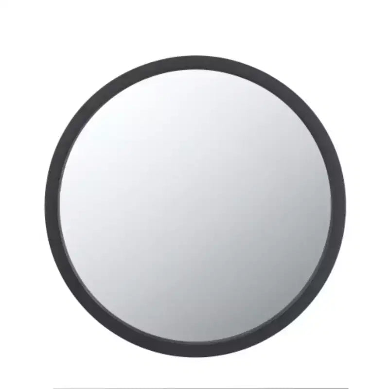 Miroir mural rond 20 x 20 avec cadre en bois et finition noire, miroir mural pour salon, salle à manger, hall d'entrée, salle de bain, bureau