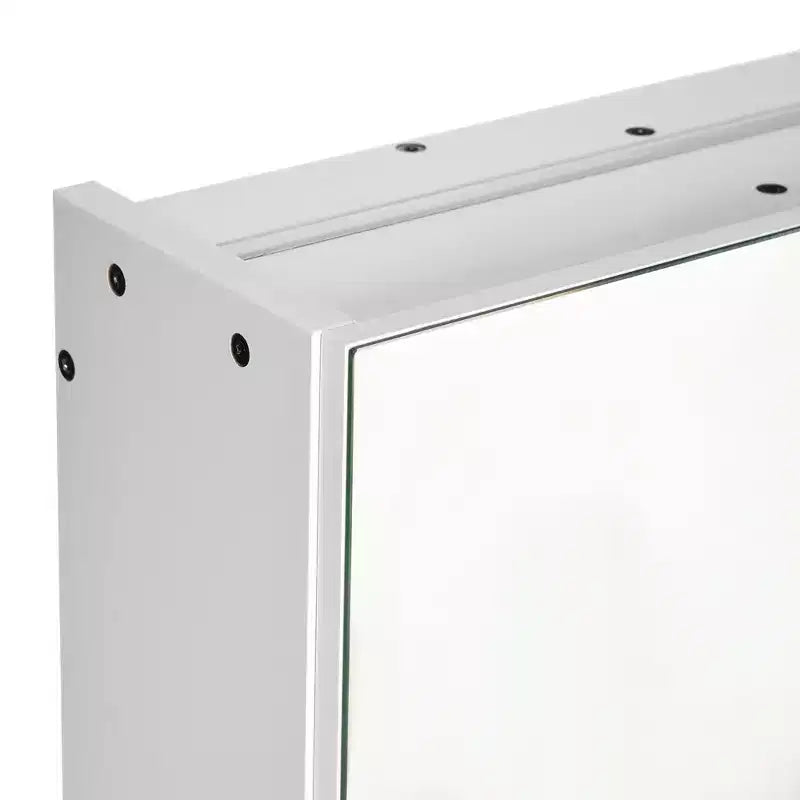 Armoire à pharmacie LED, 35,5 x 29,5 Armoire de toilette murale avec miroir, interrupteur tactile variateur, trois portes et chargement USB