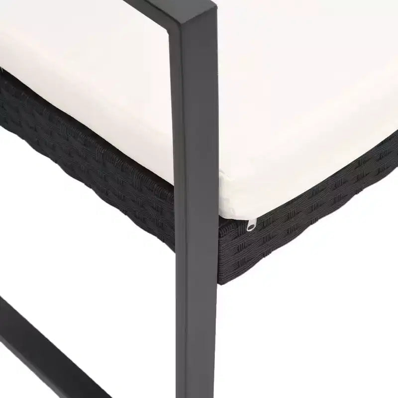 Banc de jardin 2 places Noir et anthracite