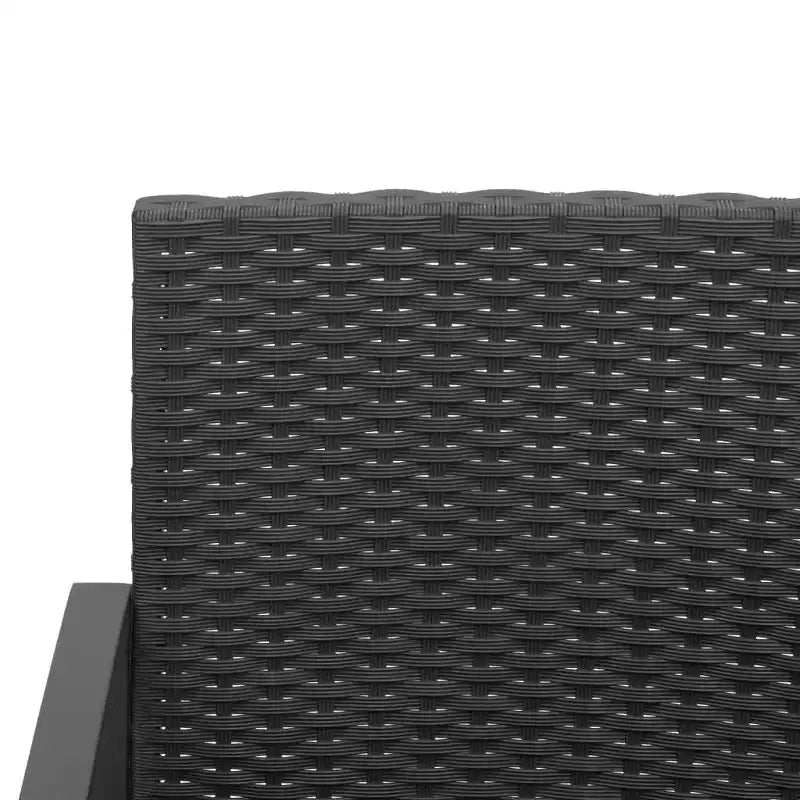Banc de jardin 2 places Noir et anthracite