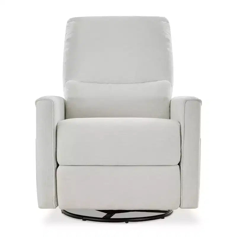 Fauteuil inclinable, pivotant et berçant électrique, planeur en tissu avec support lombaire, ports USB/Type-C, petit canapé inclinable pour chambre de bébé et salon