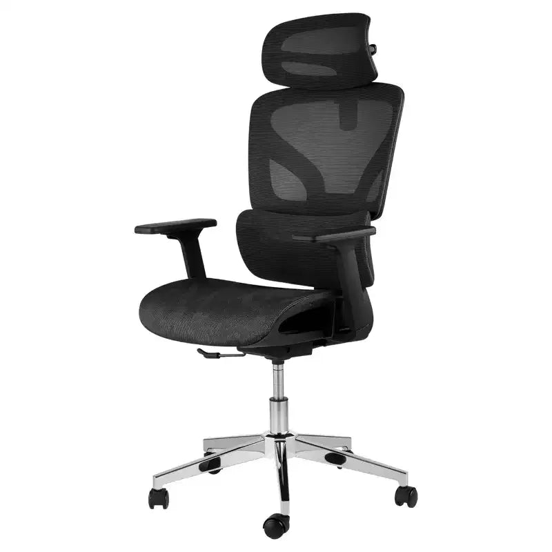 Ergonomic High Back Mesh Office Chair - 4d Adjustable Armrest, Lumbar Support & Headrest, Slide Seat, Rolling Computer Executive Desk Chair