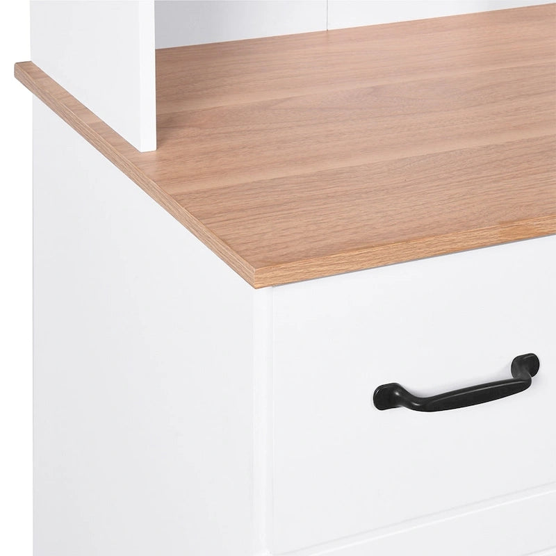 Garde-manger haut de 70 po, armoire de rangement avec comptoir - 23,62 long x 15,75 larg. x 66,9 haut.