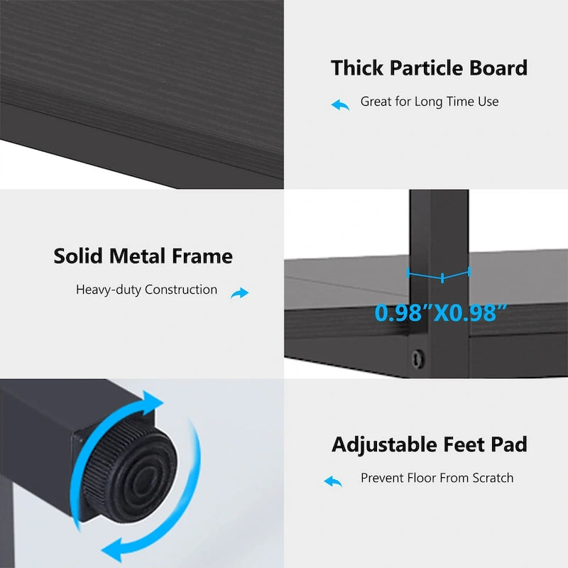 Étagère de cuisine en forme de L à 5 niveaux avec étagère de rangement
