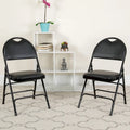 Lot de 2 chaises pliantes ultra-premium très grand format à triple renfort