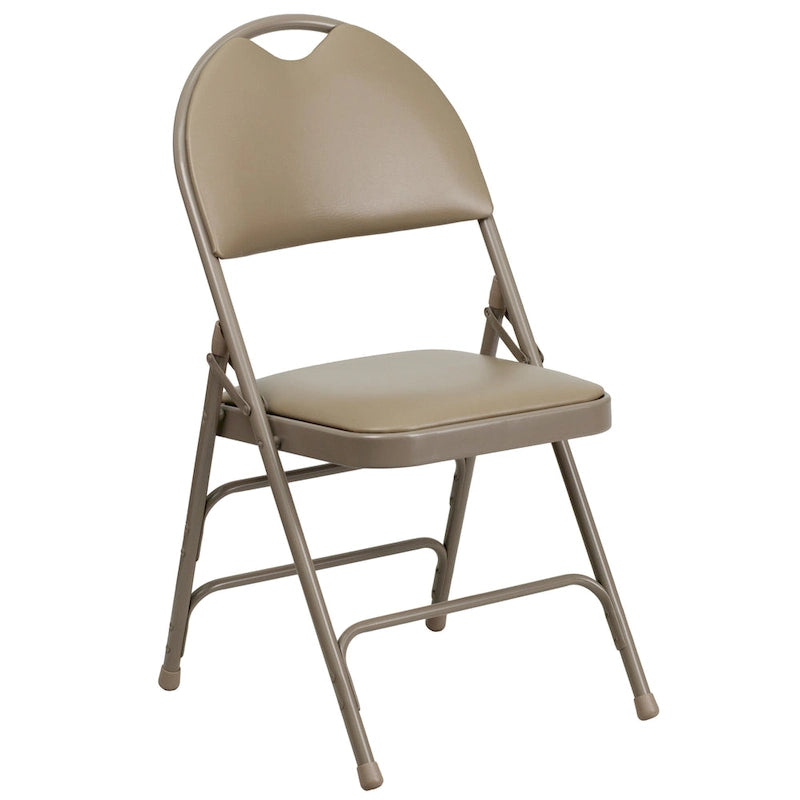 Lot de 2 chaises pliantes ultra-premium très grand format à triple renfort