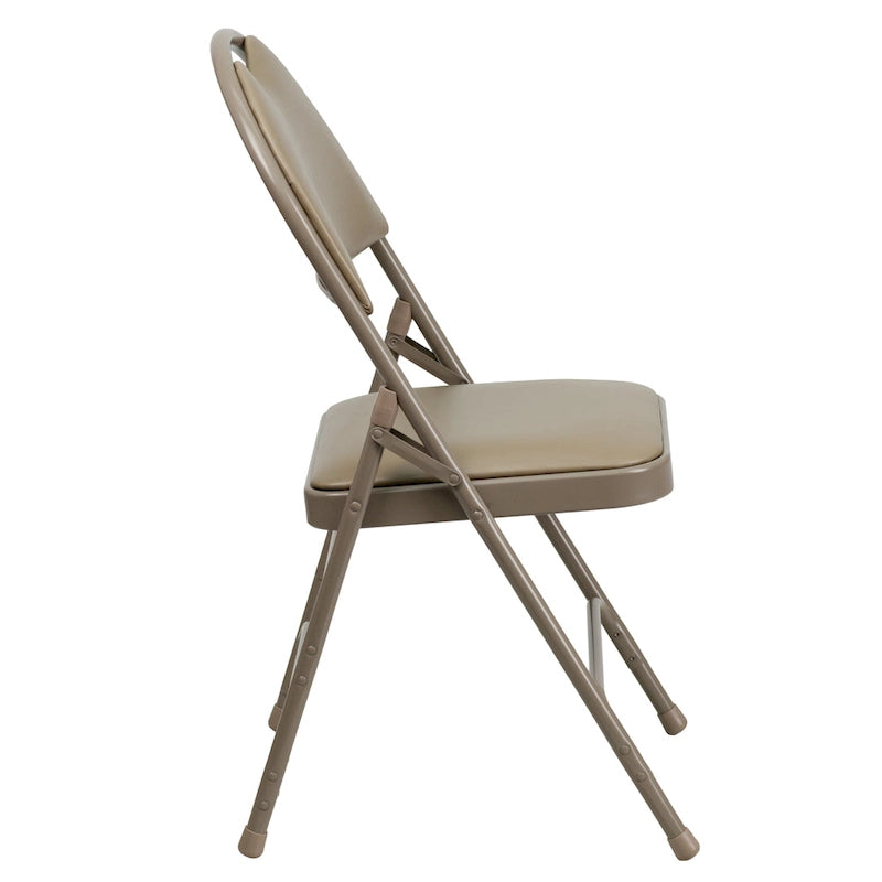 Lot de 2 chaises pliantes ultra-premium très grand format à triple renfort