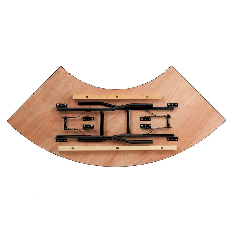 Table de banquet pliante en bois en serpentine de 1,22 m - 61 larg. x 122 prof. x 77 haut. (cm) - 61 larg. x 122 prof. x 77 haut. (cm)