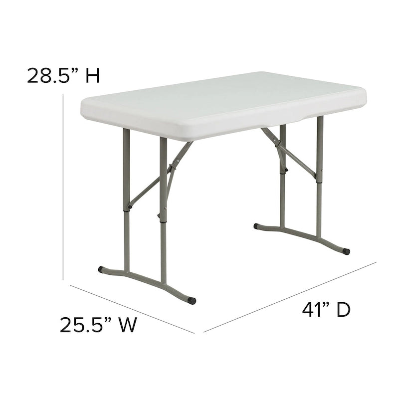 Ensemble de 3 tables et bancs pliants portables en plastique