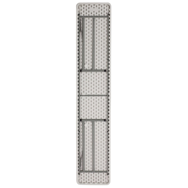 Table pliante d'intérieur/extérieur en plastique blanc 18D x 96L