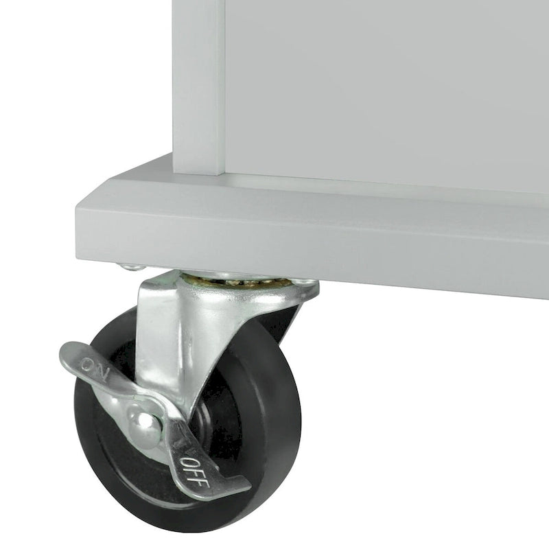 Chariot de Cuisine Roulant de 53,9 cm de Large avec Étagère de Rangement Interne et Organisateur de Placard Coulissant à 3 Niveaux
