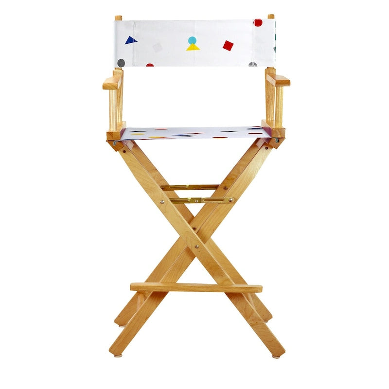 30 Fauteuil de réalisateur Cadre naturel-Confettis - 23W x 19D x 45.5H